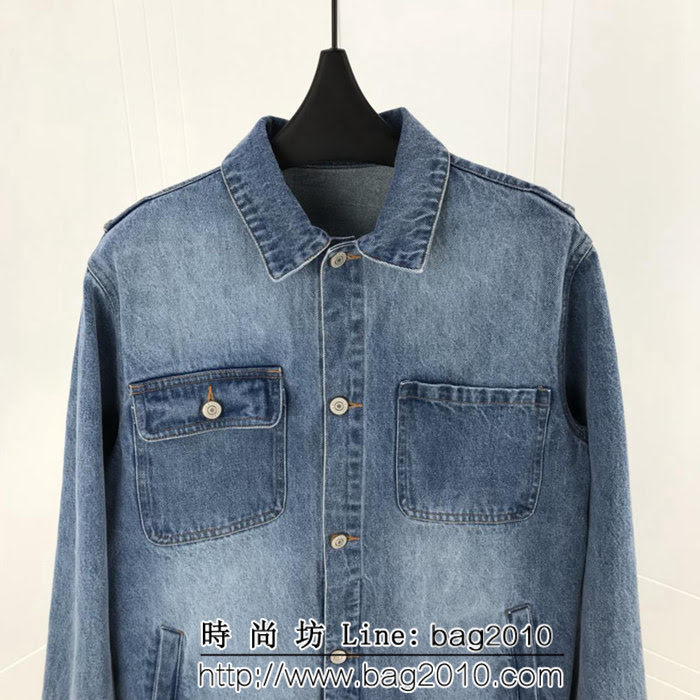 MOSCHIN莫斯奇諾 18秋冬新款 淺藍色 水洗牛仔外套 男女同款 ydi1433